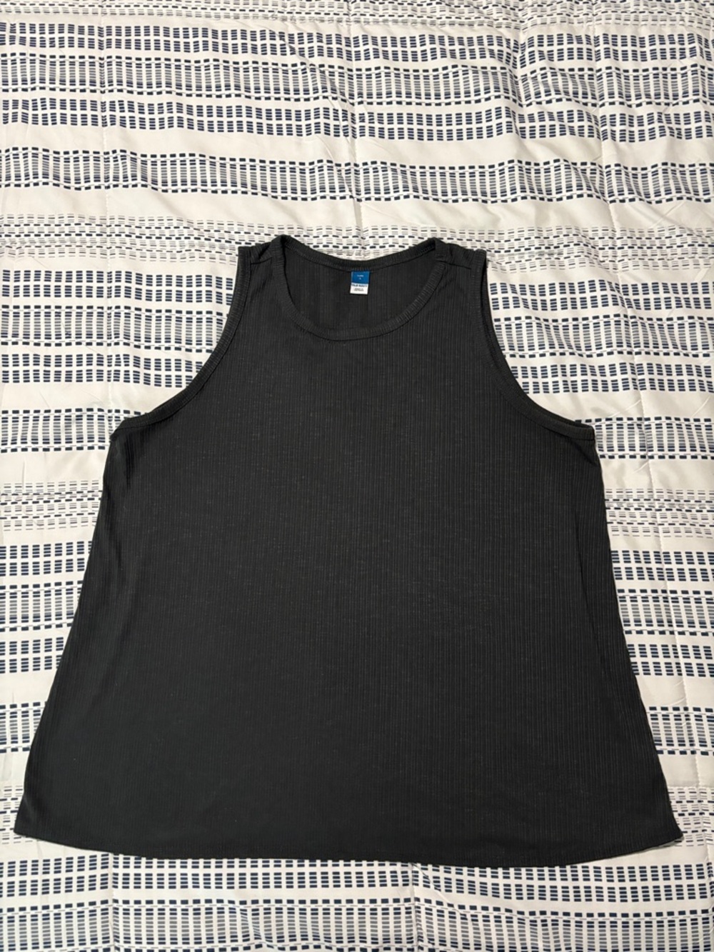Black Ribbed Tank Top